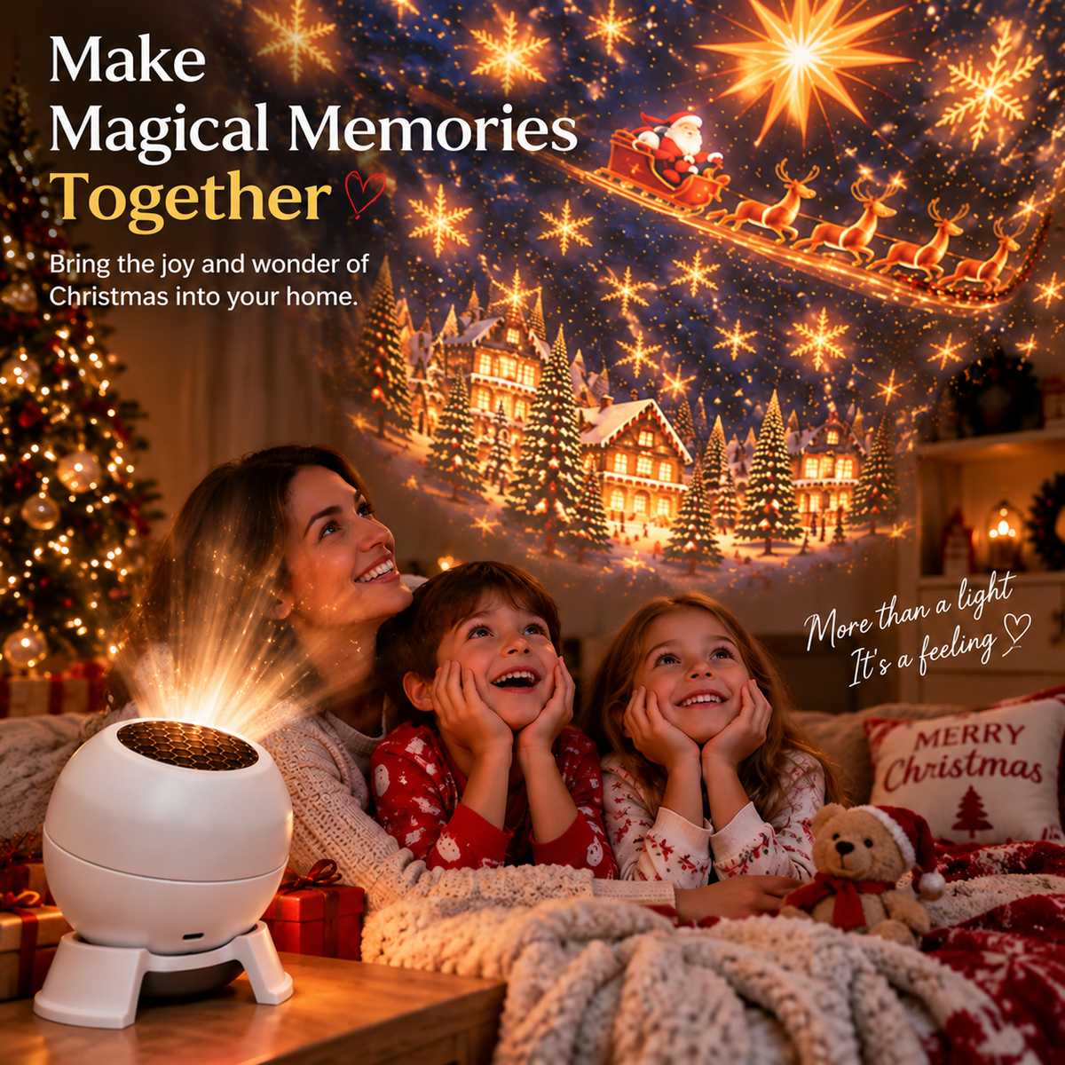 ๐ Magical Christmas Projection Night Light โ Transform Any Room Into A Holiday Wonderland